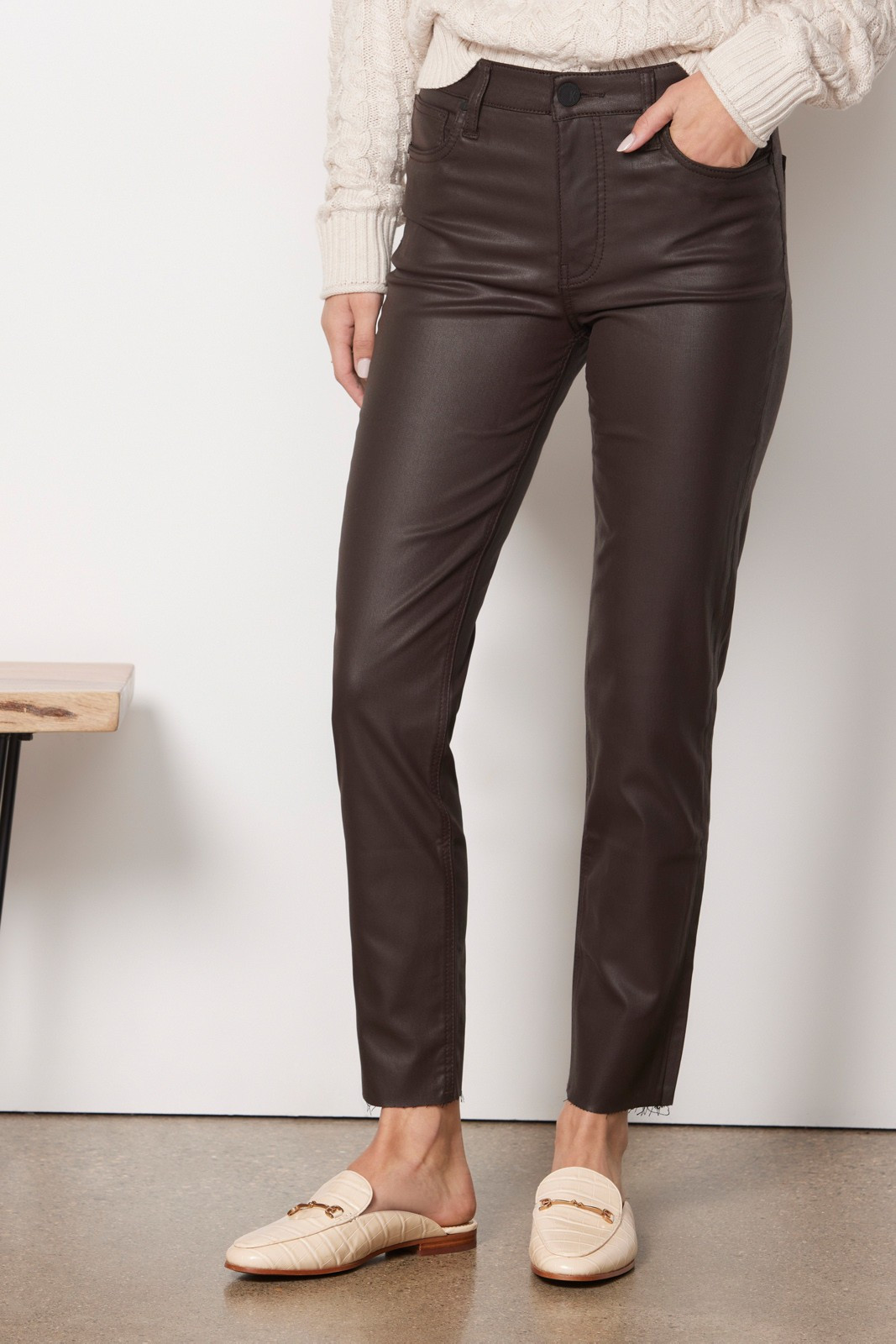 KUT FROM THE KLOTH Coated Rachael High Rise Fab Ab | EVEREVE | Evereve