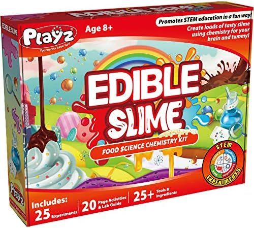 Playz Edible Slime Candy Making Food Science Chemistry Kit for Kids with 25+ STEM Experiments to ... | Amazon (US)