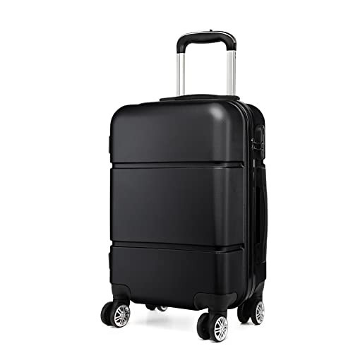 Kono Suitcase 20'' Travel Carry On Hand Cabin Luggage Hard Shell Travel Bag Lightweight, Black | Amazon (UK)