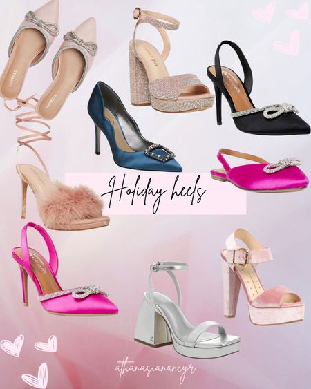 Holiday heels 
Festive heels 
Sparkly heels 
Bow heels 


#LTKHoliday
#LTKSeasonal
#LTKsalealert 
#LTKunder50
#LTKunder100
#LTKstyletip
#LTKitbag
#LTKbeauty
#LTkshoecrush 