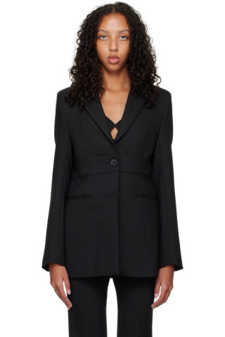REMAIN Birger Christensen - Black Bra Blazer | SSENSE