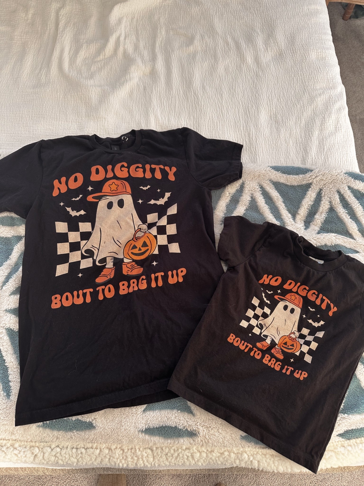 Saw a kid in this shirt LAST Halloween and have been waiting a whole year to buy it for Waylon. Truthfully, I accidentally bought it in my size first and had to reorder… ha!

#halloweenkids #trickortreat #matchingfamily

#LTKSeasonal #LTKKids