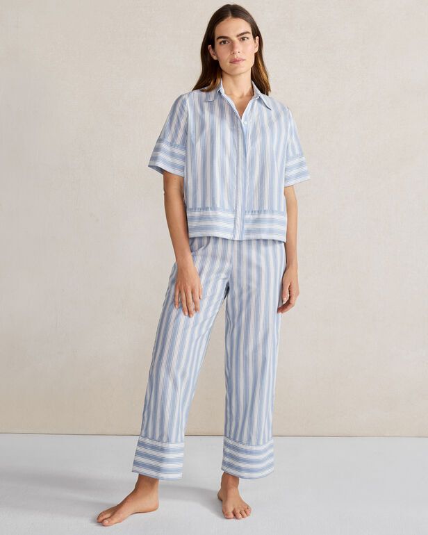Organic Cotton Poplin Vintage Stripe Pajama Pants | Haven Well Within