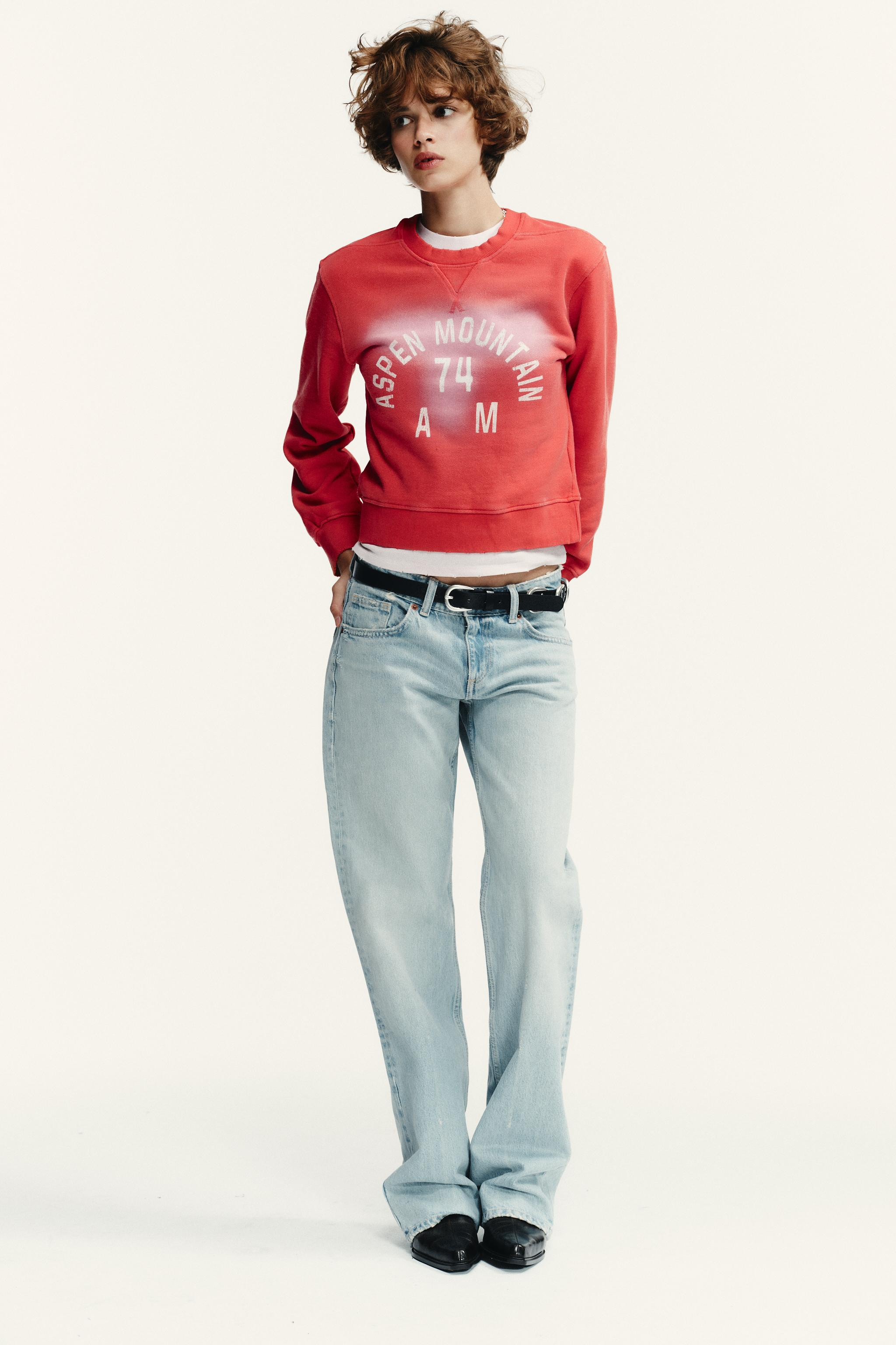 TRF WIDE-LEG LOW-RISE JEANS | Zara UK