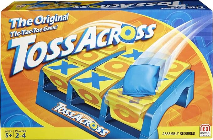 Mattel Games Toss Across Game, Beanbag Tic Tac Toe for 2 to 4 Players Ages 5 Years and Older | Amazon (US)