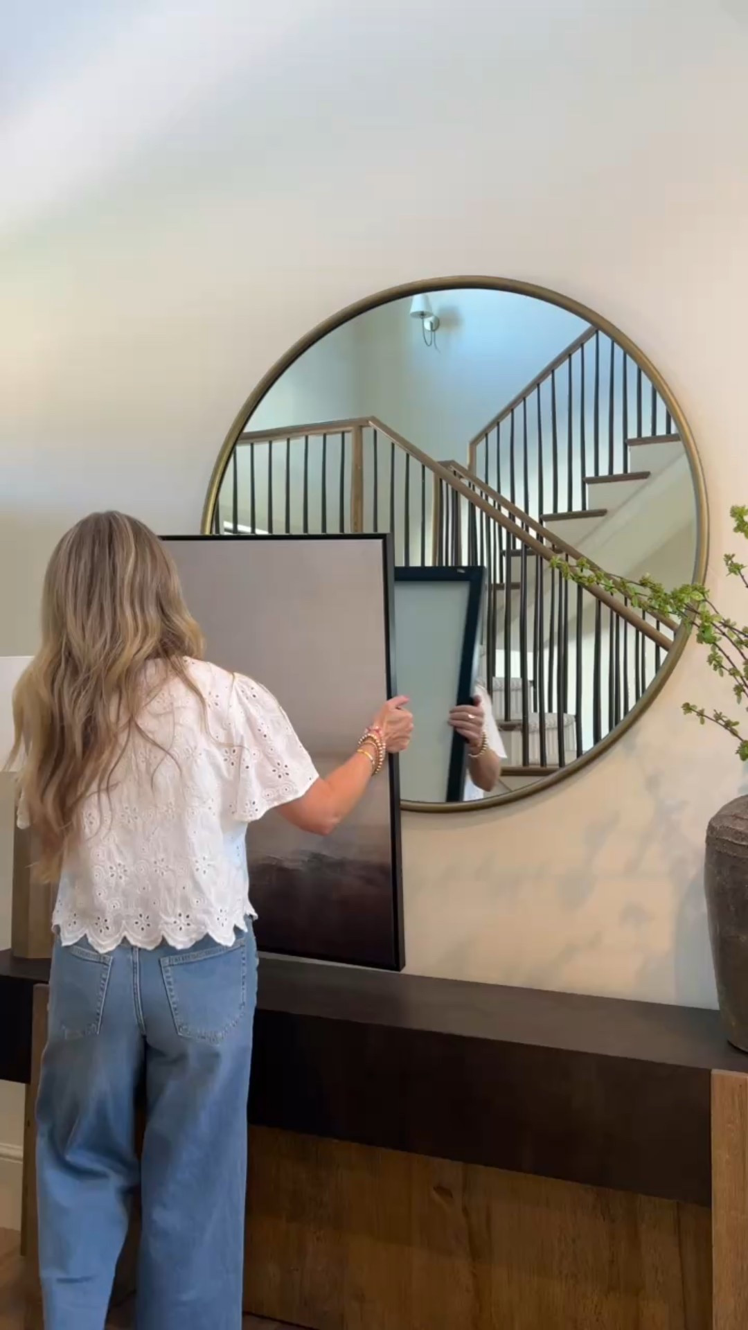 Who says entryways can’t be moody? I styled this console to feel like a vibe the second you walk through the door

#LTKHome #LTKSaleAlert #LTKFindsUnder100