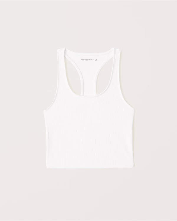 Women's Seamless Ribbed Racerback Scoopneck Tank | Women's Tops | Abercrombie.com | Abercrombie & Fitch (US)