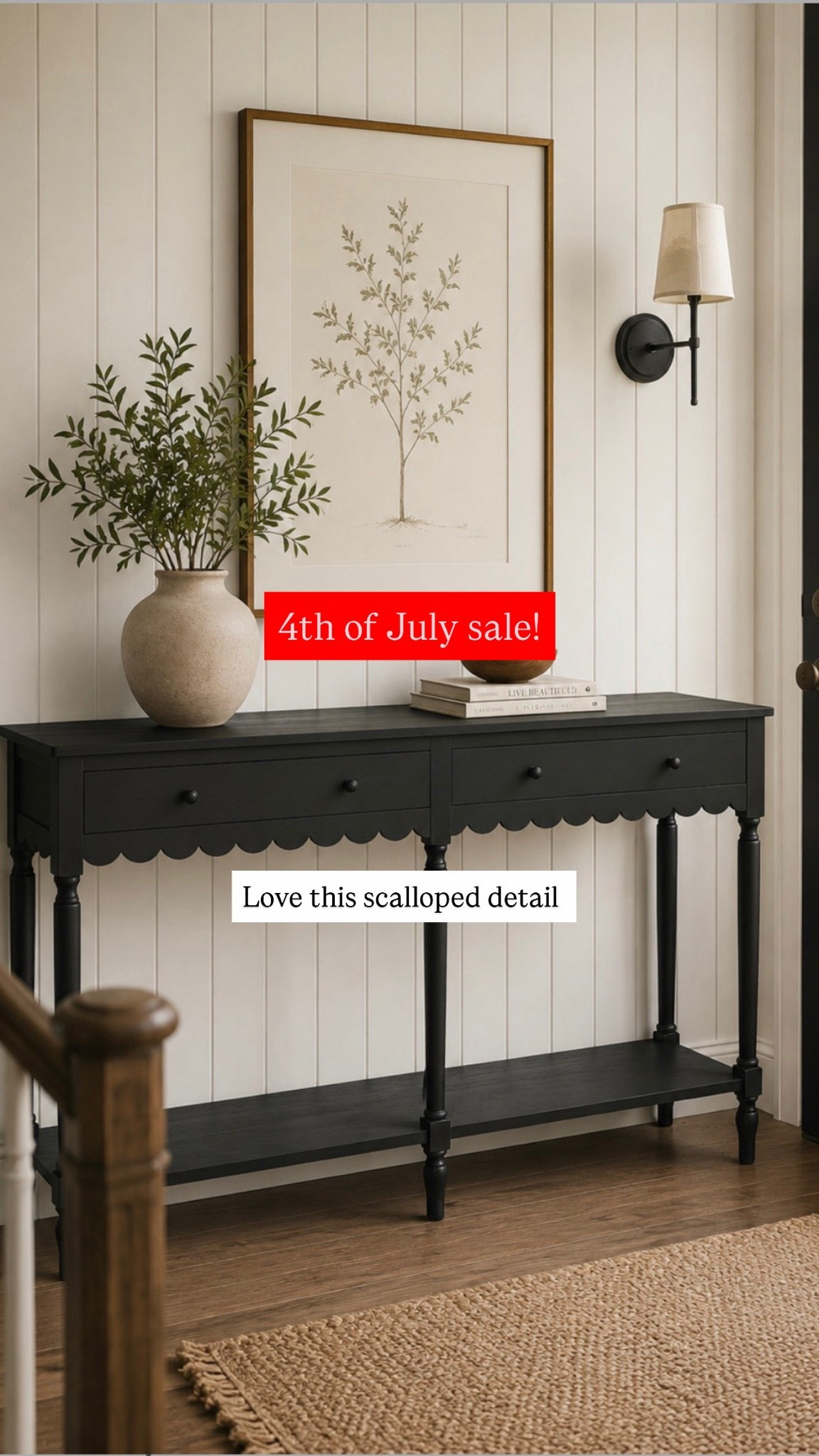 I can't get over this scalloped console table. It is so pretty AND affordable

#LTKHome #LTKSaleAlert