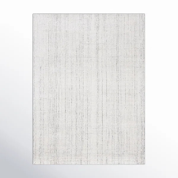 Rowe Abstract Handmade Tufted Ivory/Grey Area Rug | Wayfair North America