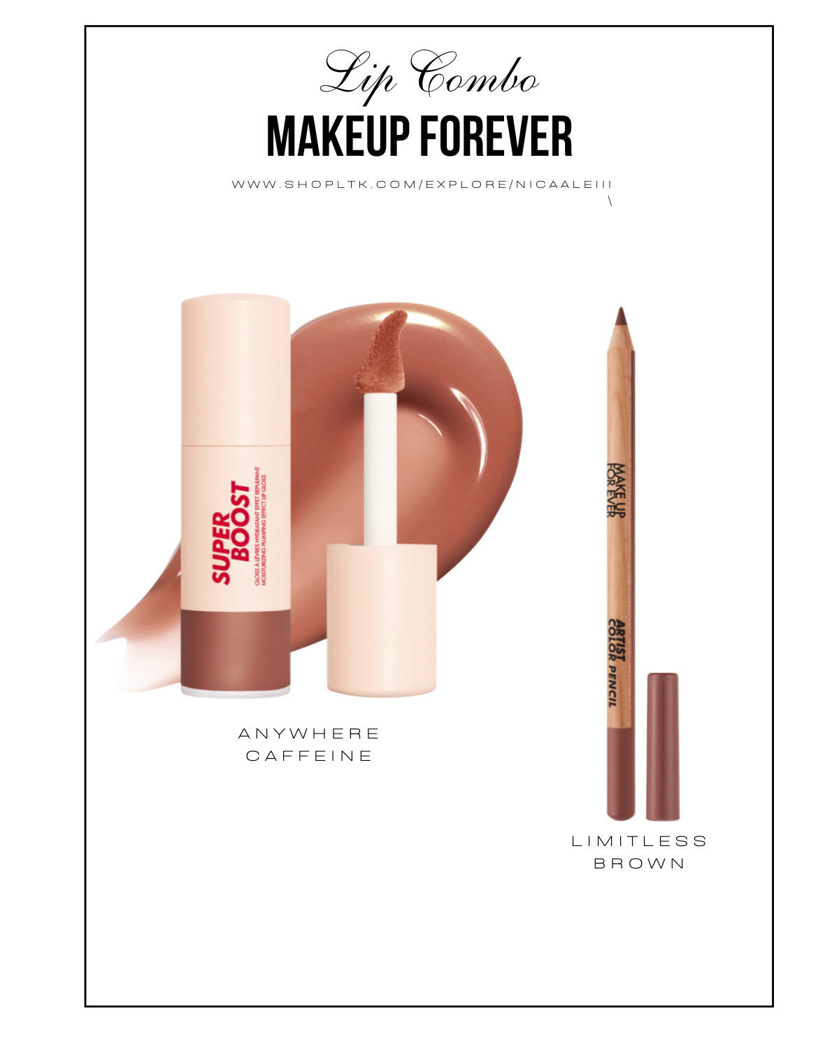 Everyday lip combo with Makeup Forever's NEW Super Boost Lip gloss in anywhere caffeine!  

 #LTKBeauty