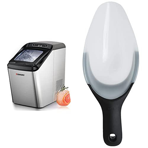 Euhomy Nugget Ice Maker Countertop, Ice Maker 26-30lbs/Day, Self-Cleaning & Auto Water Refill Pellet ice Maker, Sonic Ice Maker for Home/Kitchen/Office(Sliver) & OXO Good Grips Flexible Scoop | Amazon (US)
