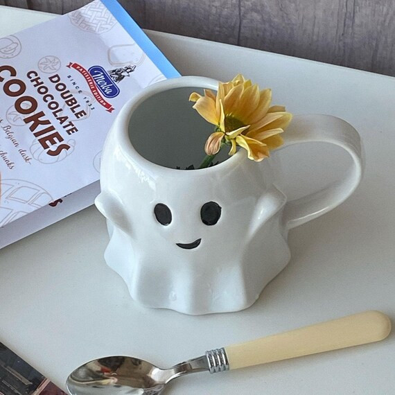 Ghost Mug  Halloween Spooky Cute Ghost Face Mug  Boo - Etsy | Etsy (US)