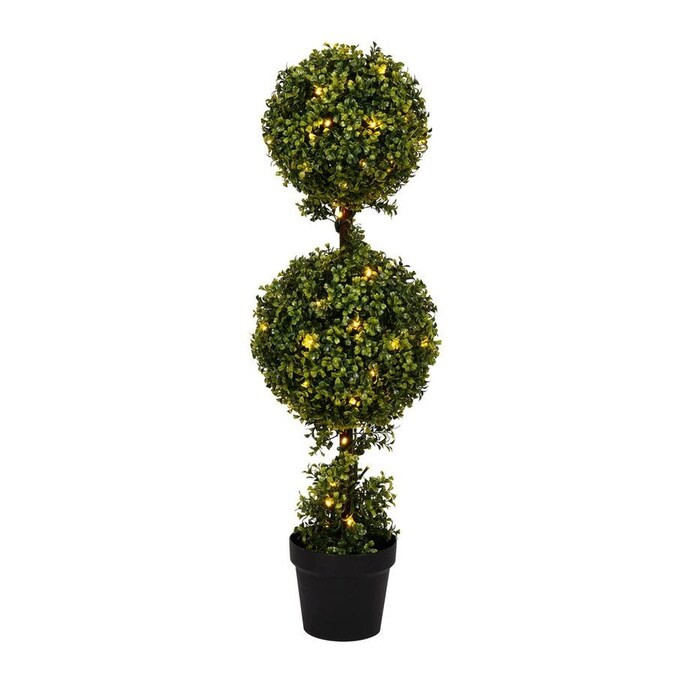 Vickerman 36-in Green Indoor or Outdoor Artificial Boxwood Plants | Lowe's