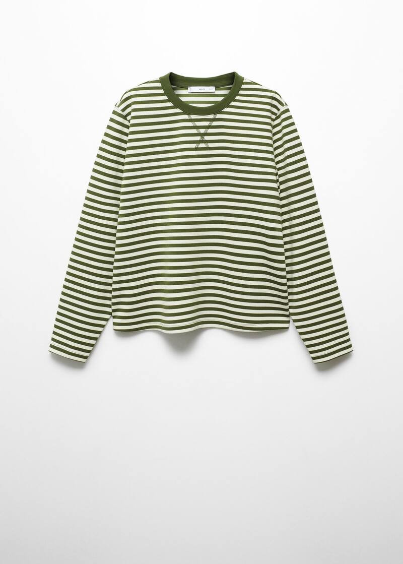Striped sweatshirt -  Women | Mango USA | MANGO (US)