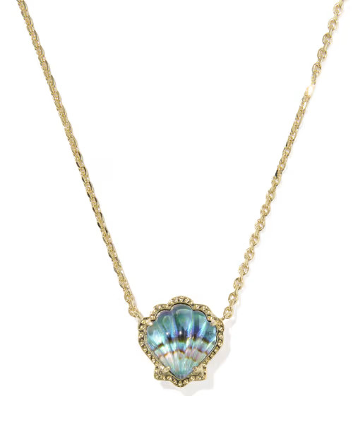 Brynne Shell Gold Short Pendant Necklace | Kendra Scott