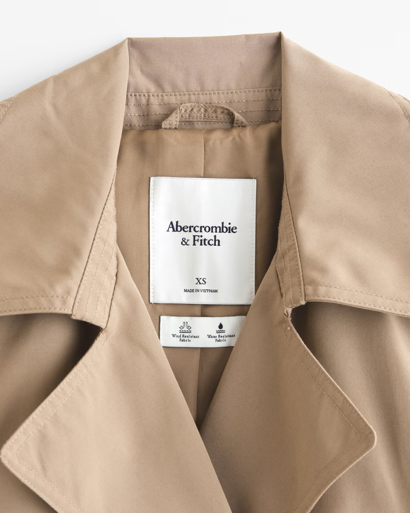 Women's Mid Trench Coat | Women's Coats & Jackets | Abercrombie.com | Abercrombie & Fitch (US)