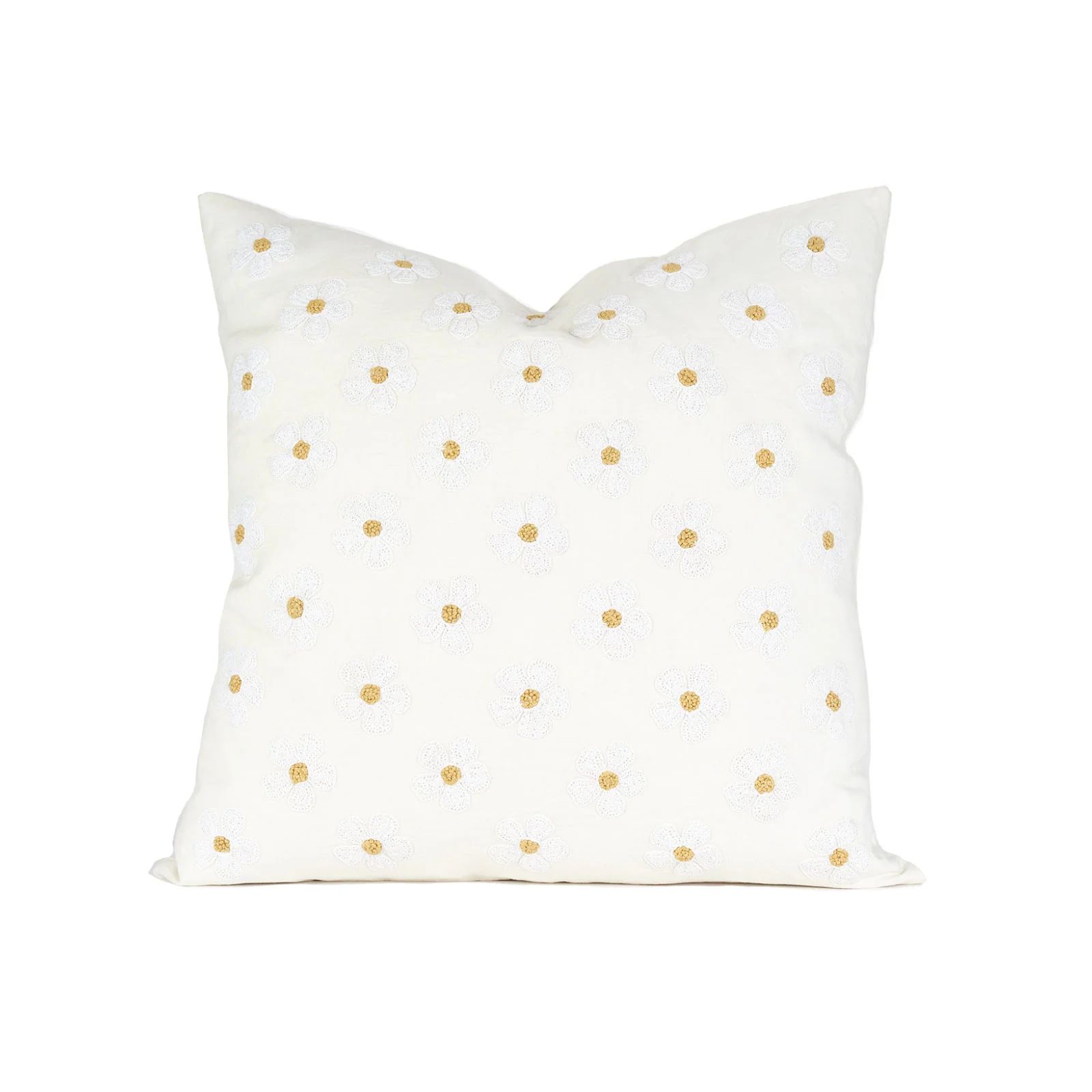 Daisy Embroidered Pillow | Brooke and Lou