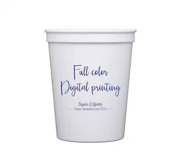 Full color printing, Digital full color stadium cups, Full color logo printing, Watercolor artwor... | Etsy (US)