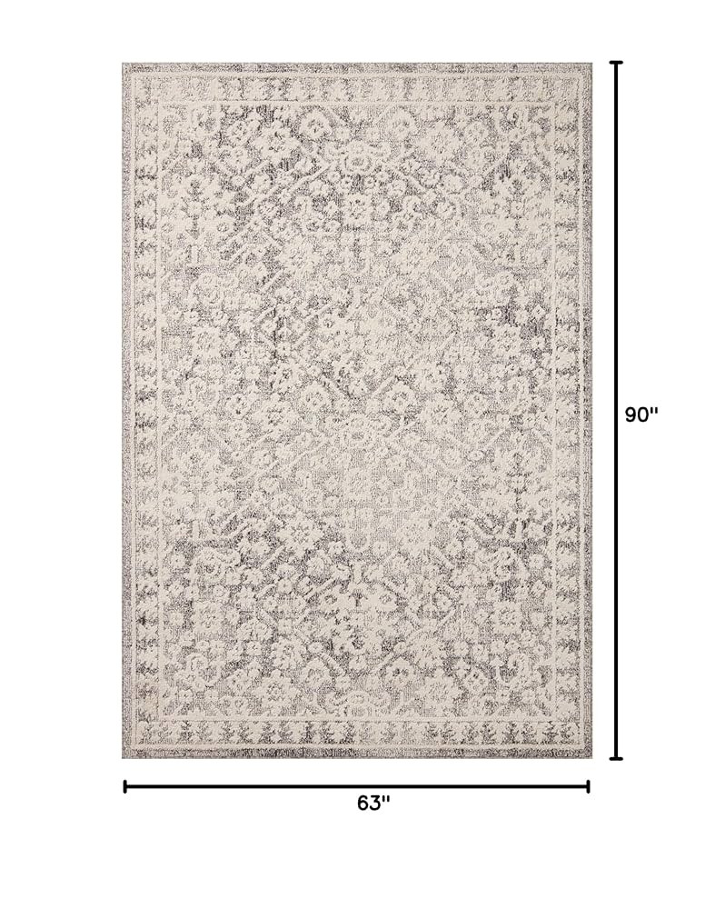 Loloi Magnolia Home by Joanna Gaines Gigi Collection GIG-01 Grey/Ivory 5'-3" x 7'-6" Area Rug | Amazon (US)