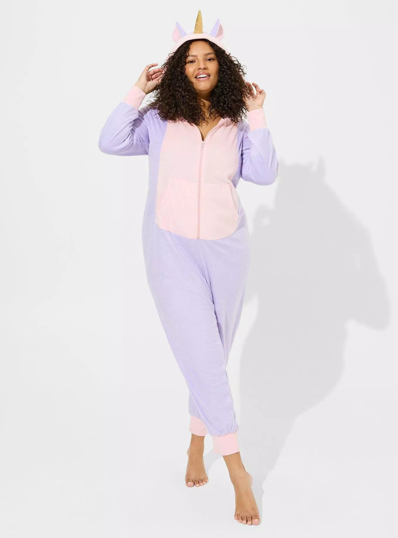 Unicorn Fleece Zip Up Lounge Hoodie | Torrid (US & Canada)