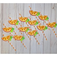 Orange Paper Straws, Theme Party, Party Decor, Supplies, Decorations | Etsy (US)