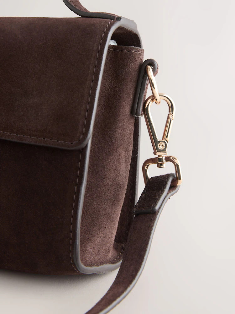 Buy Chocolate Brown Leather Top Handle Bag from Next Ireland | Next EU