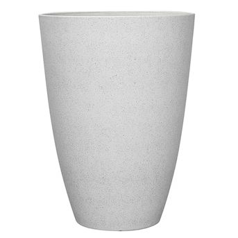 allen + roth 15.28-in W x 21.71-in H Stone White Resin Contemporary/Modern Indoor/Outdoor Planter | Lowe's