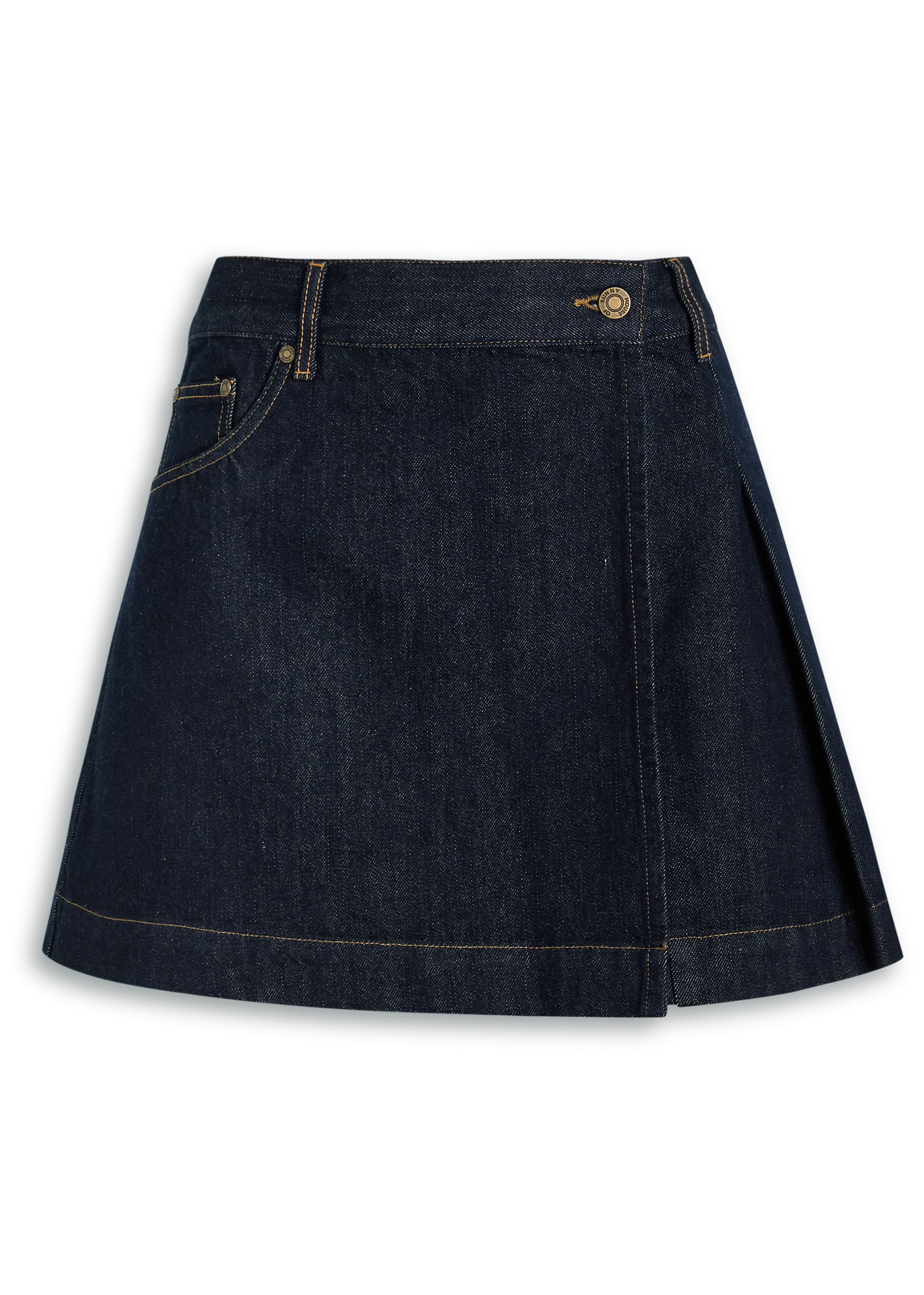 Pleated denim mini skirt | Harvey Nichols