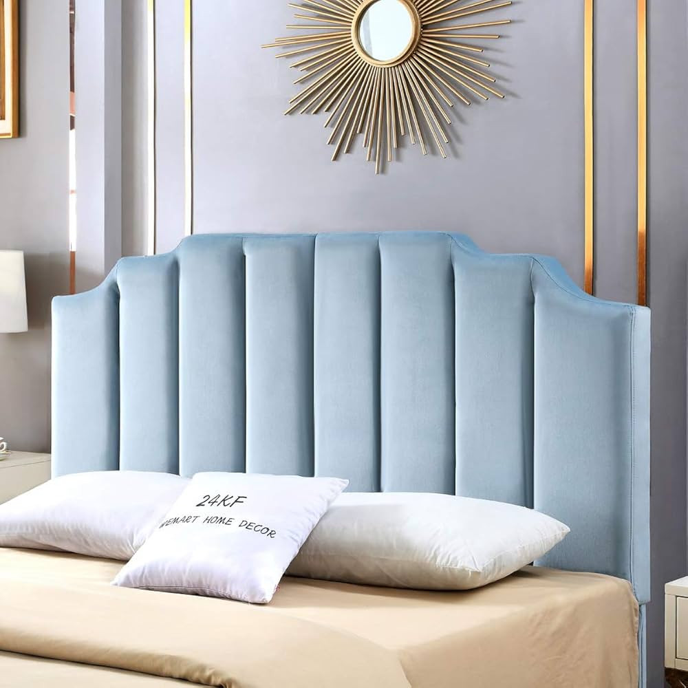 24KF Seaglass Velvet Upholstered Queen Size Headboard Full Size Headboard,Tufted Headboard for Qu... | Amazon (US)