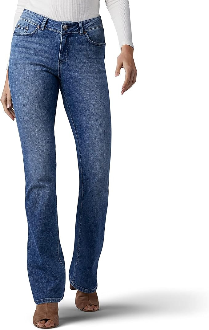 Lee Women’s Tall Instantly Slims Classic Relaxed Fit Monroe Straight Leg | Amazon (US)
