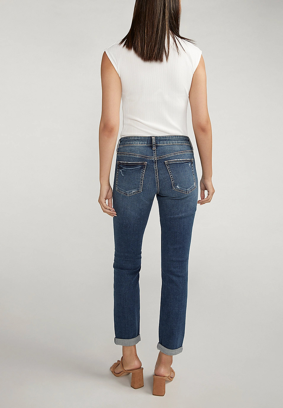 Silver Jeans Co.® Mid Rise Luxe Stretch Boyfriend Slim Leg Jean | Maurices