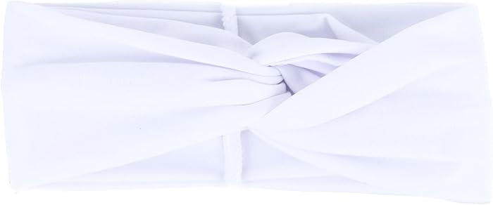 Motique Accessories White Solid Twist Turband Headwrap Hair Band for Women | Amazon (US)
