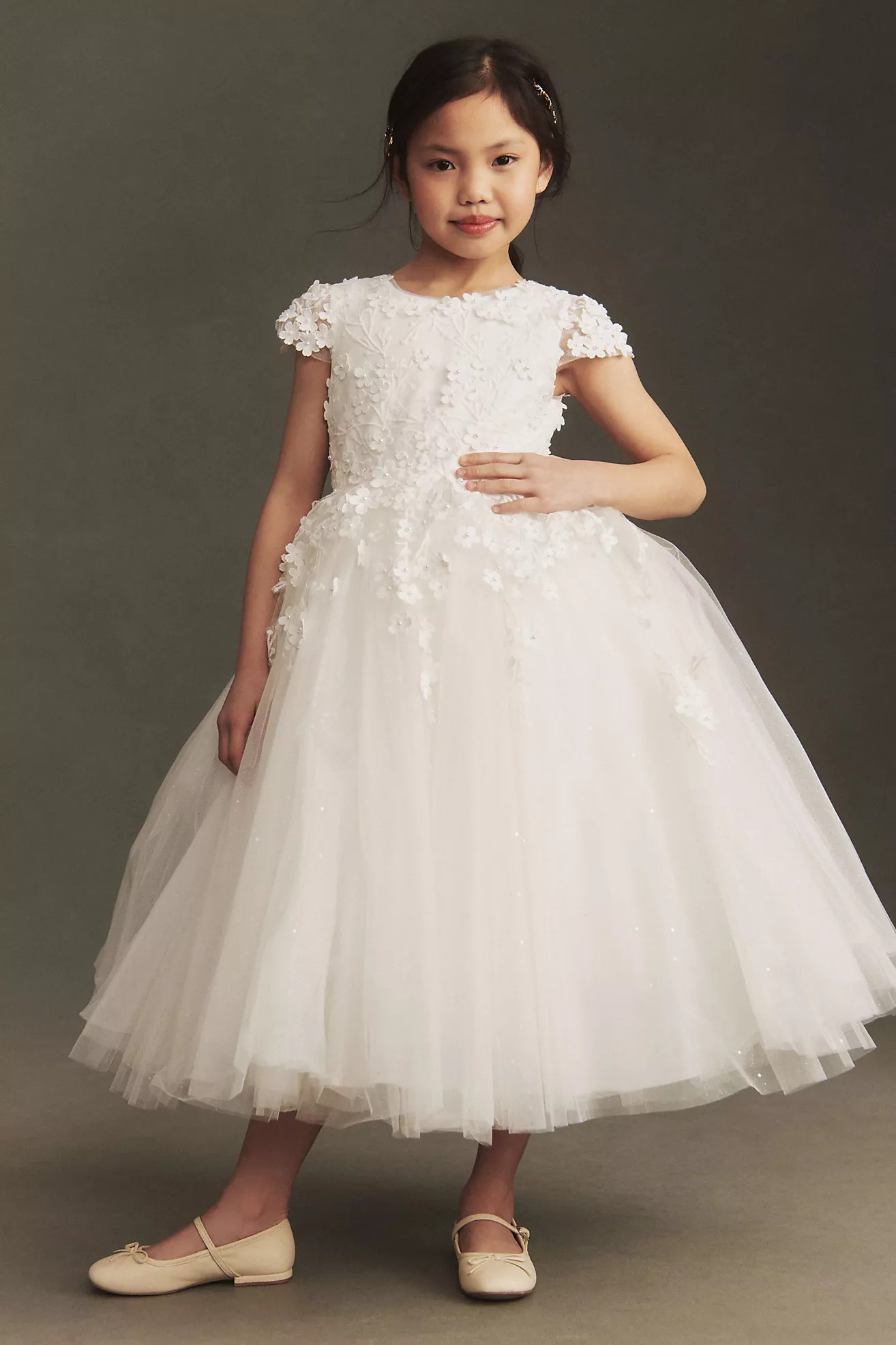 Princess Daliana Floral Appliqué Flower Girl Dress | Anthropologie (US)