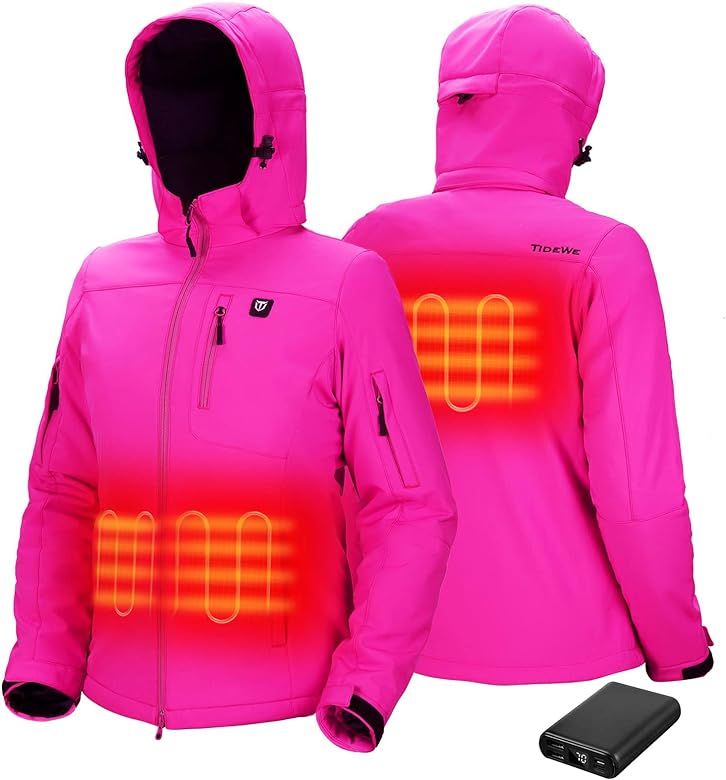 TIDEWE Heated Jacket for Women with Battery Pack (Black, Pink, Camo, Size S-XXL) | Amazon (US)