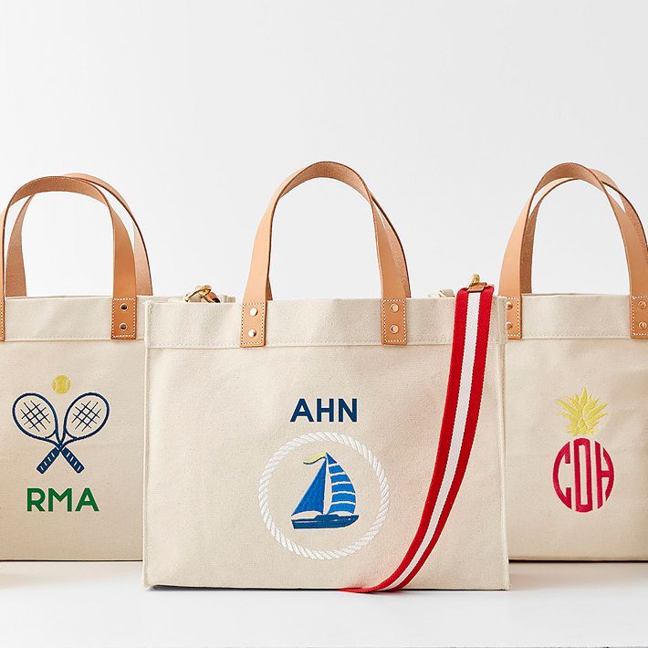 Embroidered Canvas Tote | Mark and Graham