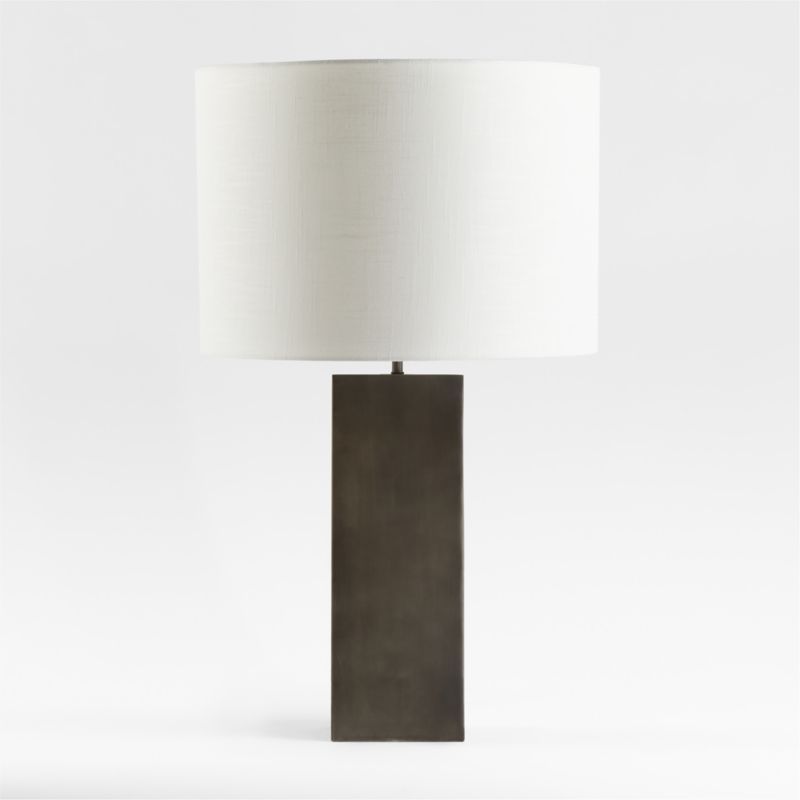 Folie Black Square Table Lamp with Drum Shade + Reviews | Crate & Barrel | Crate & Barrel