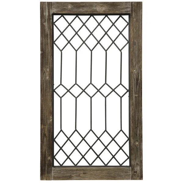Wood-Framed Metal Grate 1 Wall Décor | Wayfair North America