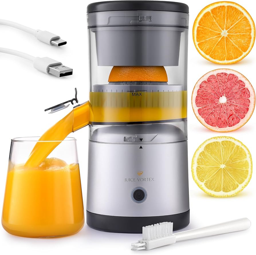 Zulay Kitchen Juice Vortex Lemon & Orange Juicer - Electric Citrus Squeezer & Presser - Rechargea... | Amazon (US)