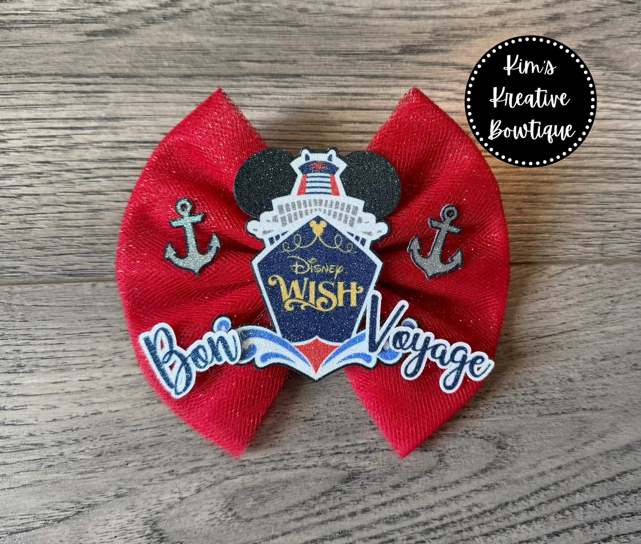 Disney Cruise Ship DCL Inspired Tulle + Glitter Hair Bow(s) // Pick your Cruiseship// Girls Baby Toddler Kids Hair Bow Hair Clip Headband | Etsy (Global)