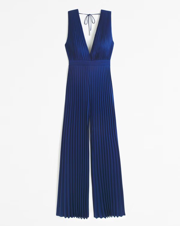 Women's The A&F Giselle Pleated Jumpsuit | Women's The A&F Wedding Shop | Abercrombie.com | Abercrombie & Fitch (US)