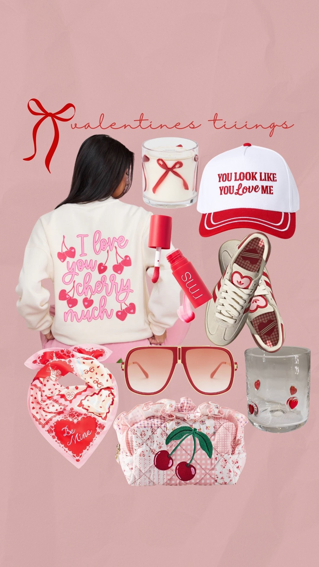currently crushing on all things valentine’s 🍒💌 cute little finds that make getting dressed (or gifting) more fun.

valentine’s finds, valentine’s outfit, cherry outfit, bow details, heart accessories, valentine’s gift ideas, galentine’s gifts, casual valentine’s look, pink and red outfit, cute accessories, everyday valentine’s style, giftable finds

#LTKSeasonal #LTKValentine #LTKHome