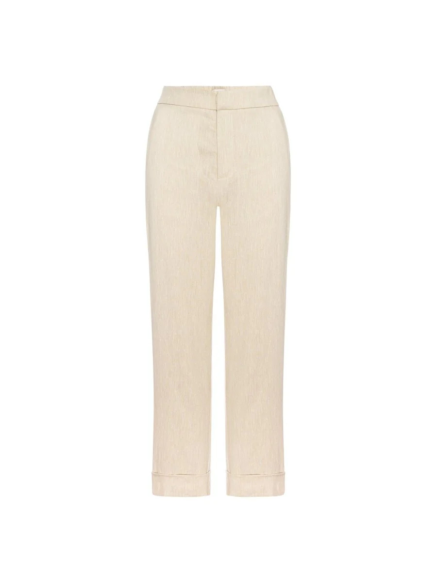 White Wide Leg Pant Cropped | Brochu Walker | Brochu Walker
