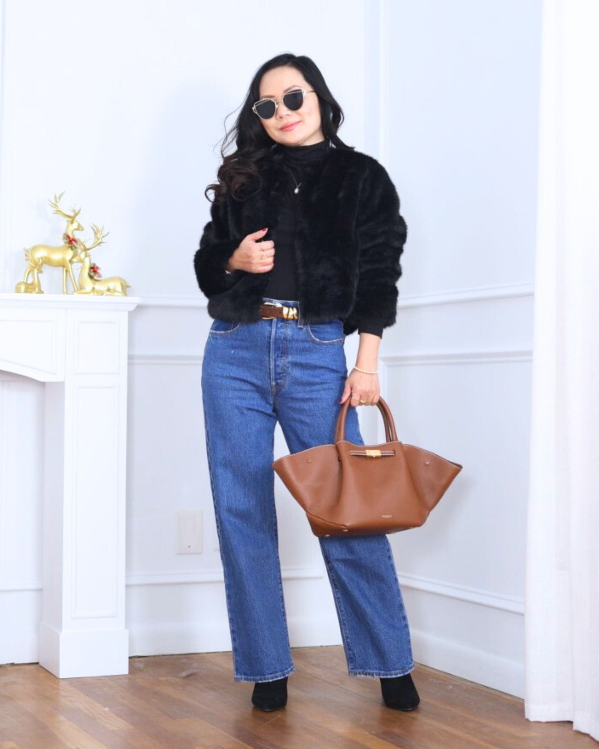 Cozy layers with a chic touch — this faux fur jacket from Loft paired with a simple turtleneck from Walmart and classic Levi’s jeans feels warm, effortless, and perfect for everyday winter styling. I’m 5’2, wearing size XS.

#LTKootd #LTKOver40 #LTKPetite