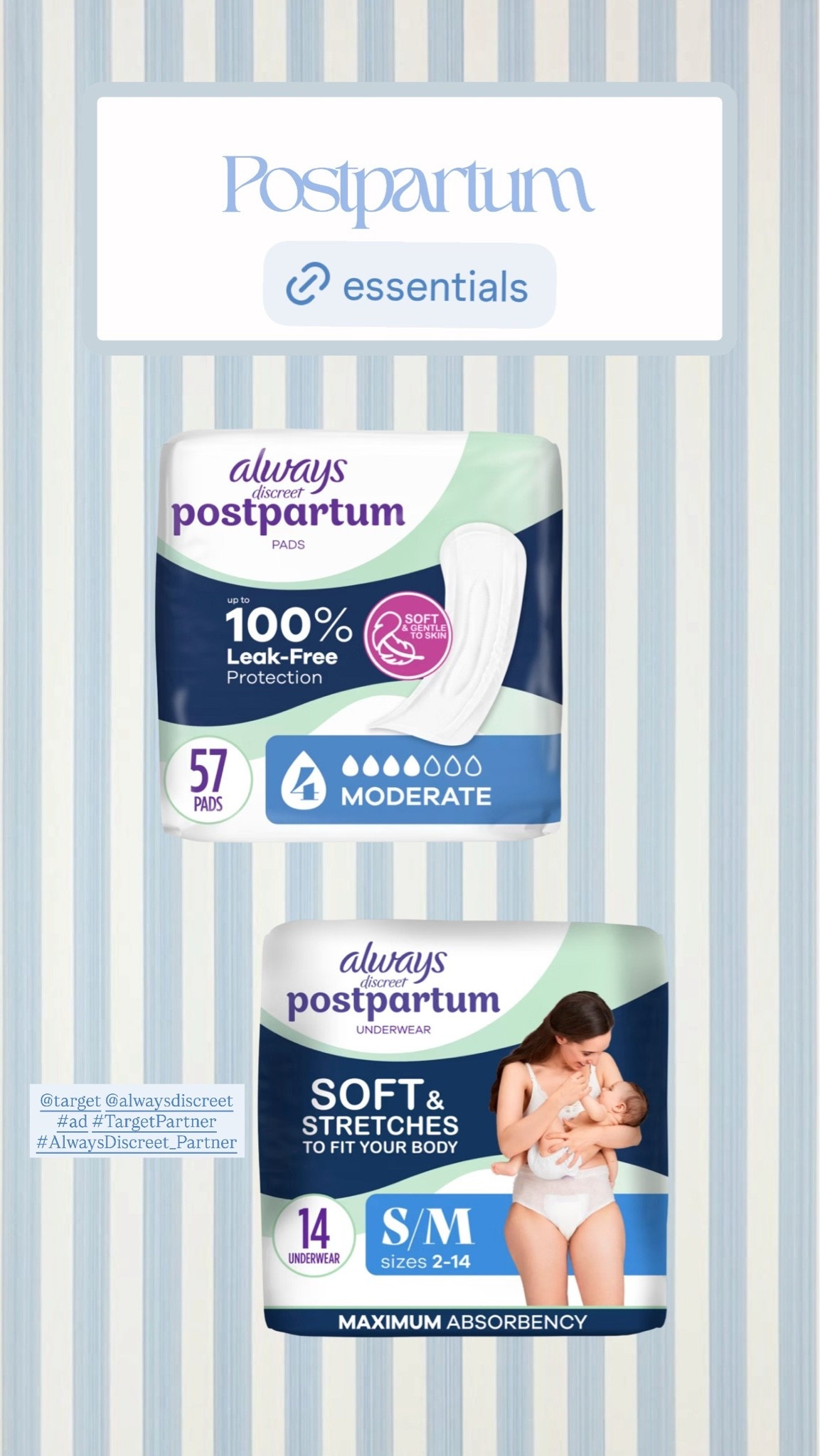 #ad #AlwaysDiscreet_Partner My go-to post c-section essentials!  @alwaysdiscreet  @target #TargetPartner @Shop.LTK #liketkit