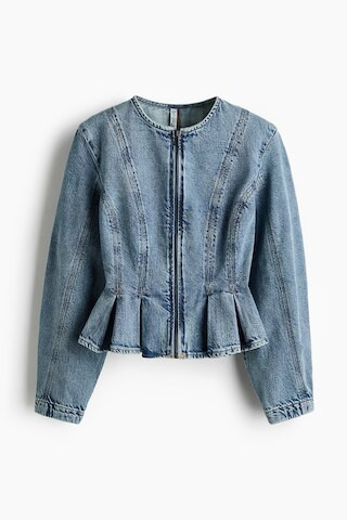 H & M - Peplumbluse im Denimlook - Blau - Damen | H&M (DE, AT, CH, NL, FI)