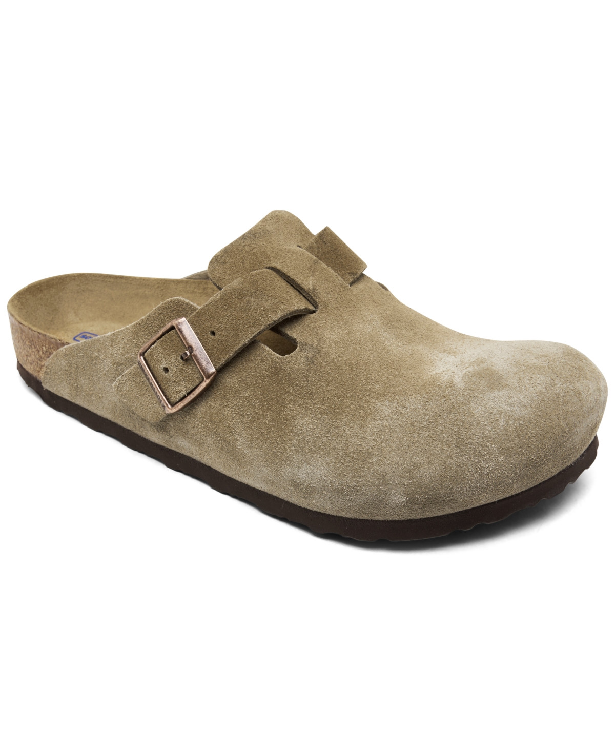 Birkenstock Men's Boston Soft Footbed Suede Leather Clogs from Finish Line - Beige | Macy's