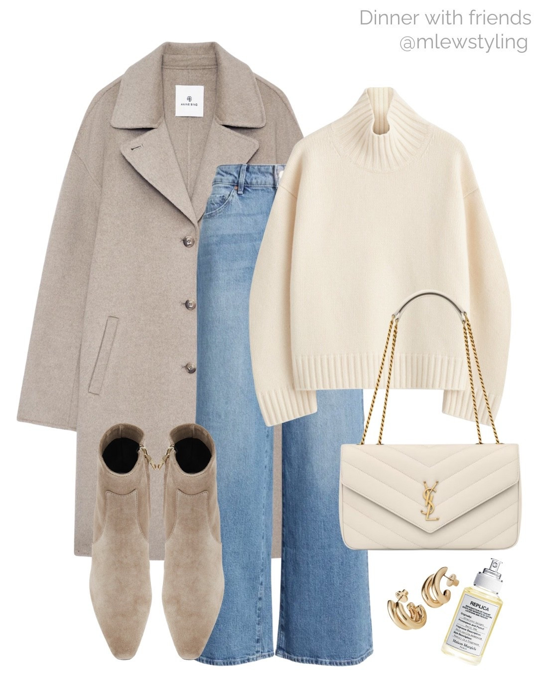 Winter outfit for dinner with friends 🤍

Tags: COS cashmere turtleneck sweater, Nordstrom jeans, suede ankle boots, anine bing wool cat, cream YSL shoulder bag, replica perfume, gold earrings, neutral aesthetic, capsule wardrobe 

#LTKootd #LTKgrwm 

#LTKSeasonal