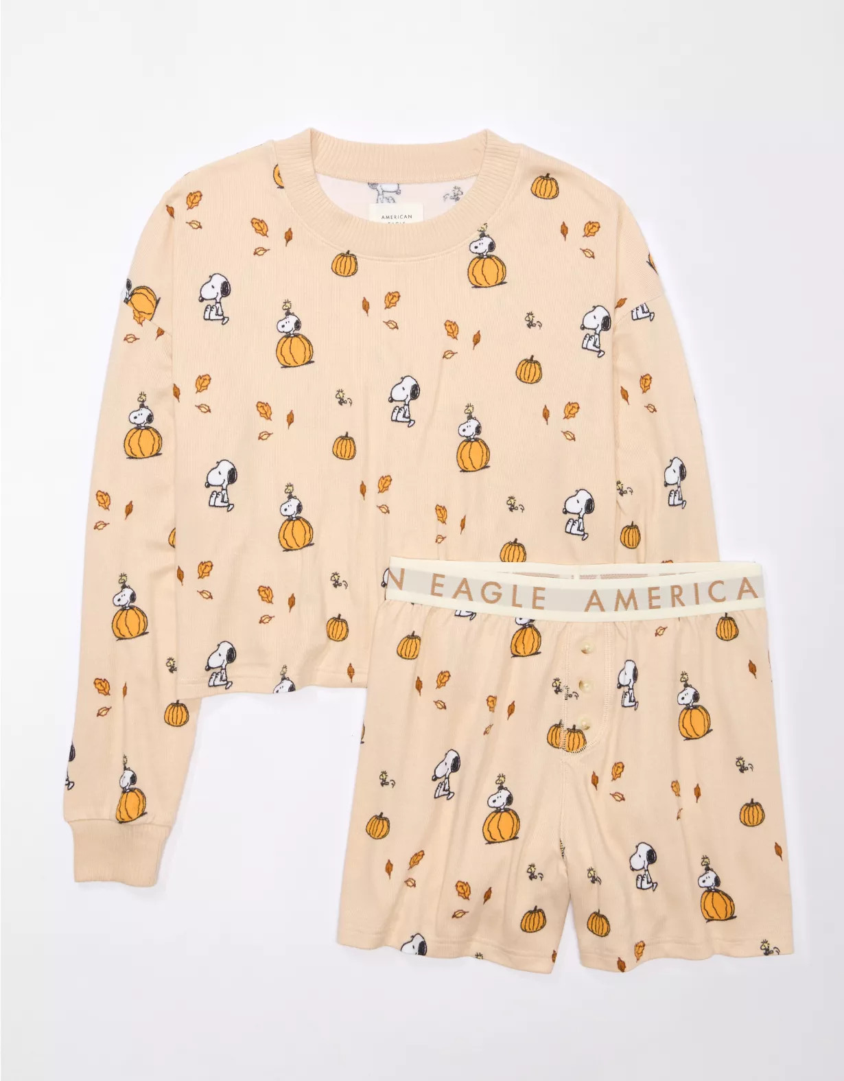 AE Peanuts Fall Plush PJ Set | American Eagle Outfitters (US & CA)