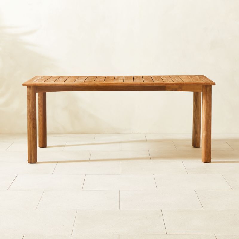 Cabra Teak Outdoor Dining Table 72" | CB2 | CB2