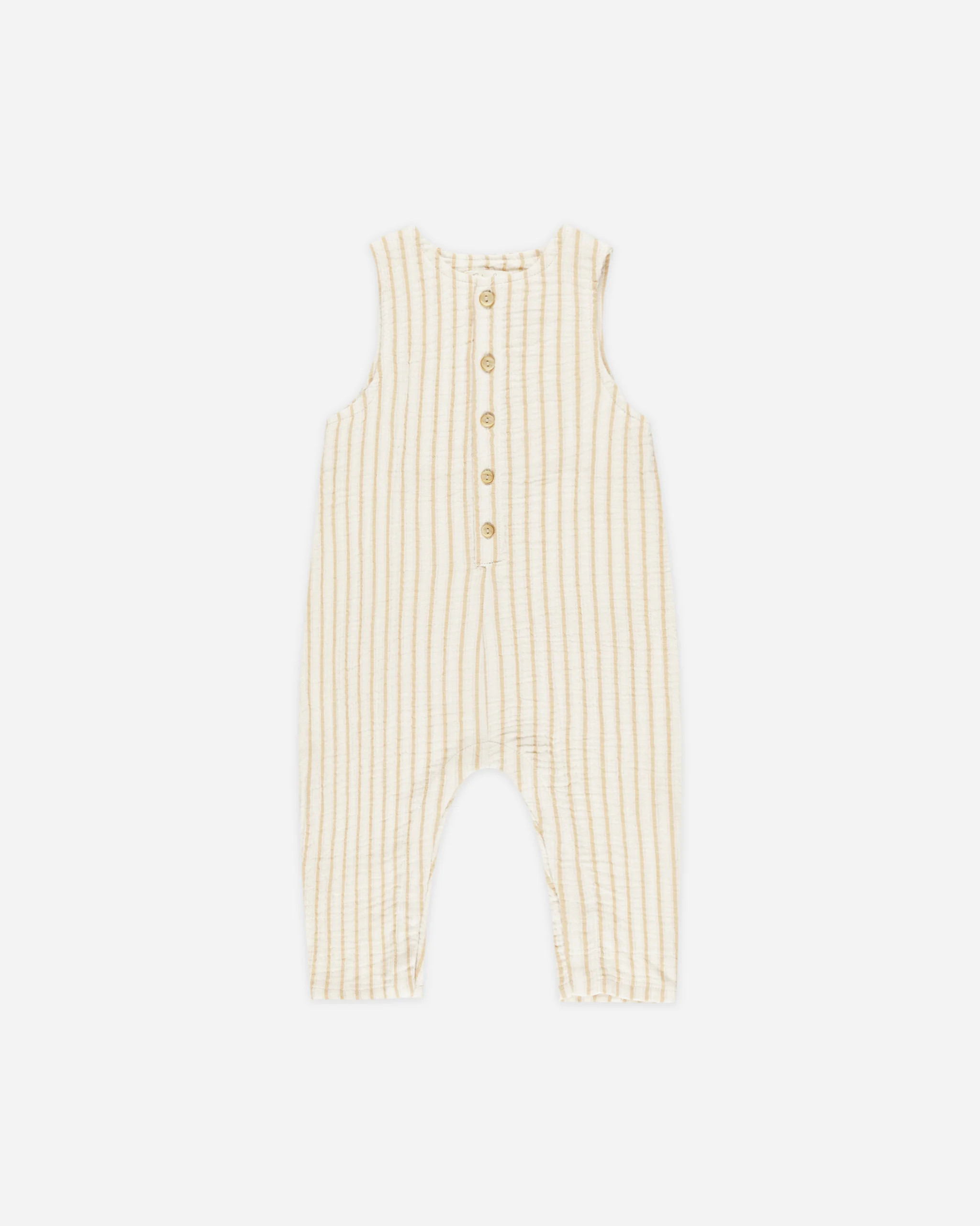 Button Jumpsuit || Marigold Stripe | Rylee + Cru